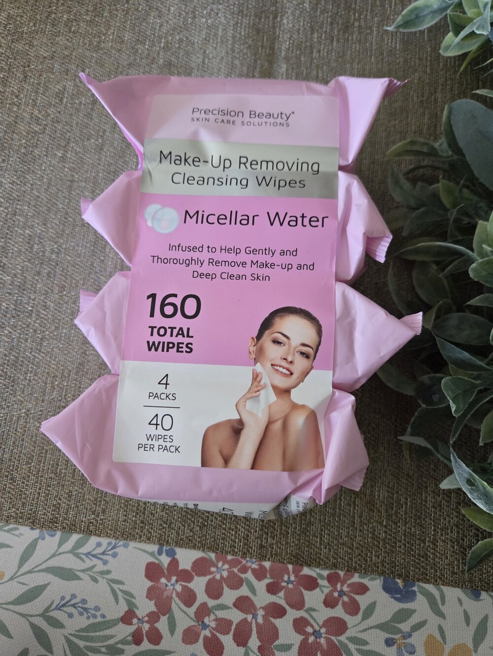 Micellar Water Make-Up Removing Cleansing Wipes – Pink
